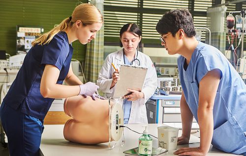 Manichino didattico per assistenza generale - BT-CSIM-T - BT Inc. - per iniezioni intramuscolari / di adulto / di gluteo