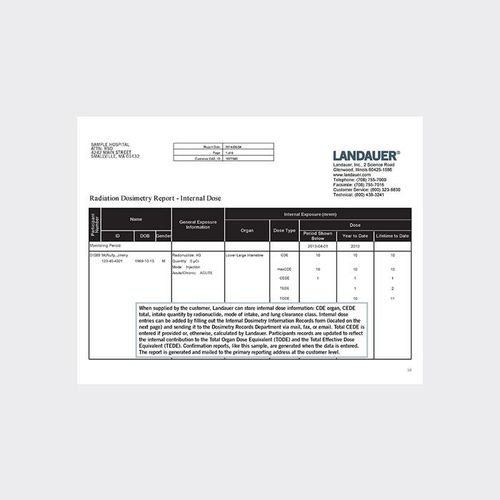 Software per ospedale - Internal Dose - LANDAUER - odontoiatrico / veterinario / per reportistica
