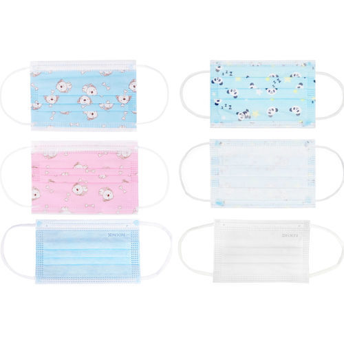 Mascherina chirurgica pediatrica - 0001 - Xiantao Xinfa Plastic Products - blu / bianca / rosa