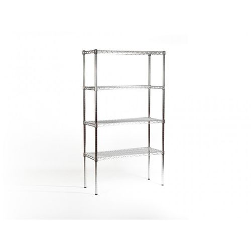 Scaffalatura 4 ripiani - Chrome - EROND - con griglia