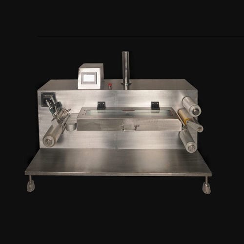 Sistema di rivestimento con pellicola di plastica - VJTDP-Pilot Scale - VJ Instruments - con rotelle / in continuo