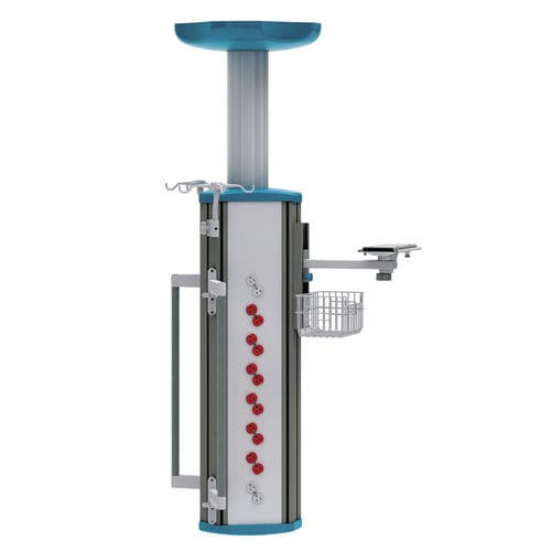 Braccio di distribuzione a soffitto - Fleex Care - Tecno Diseño SAS - per terapia intensiva / per endoscopia / per sala operatoria