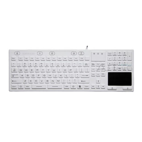 Tastiera medicale con touchpad - ATM-SK404TMC - Shezhen AITmon Technology Co,.Ltd - con tastierino numerico / in silicone / lavabile