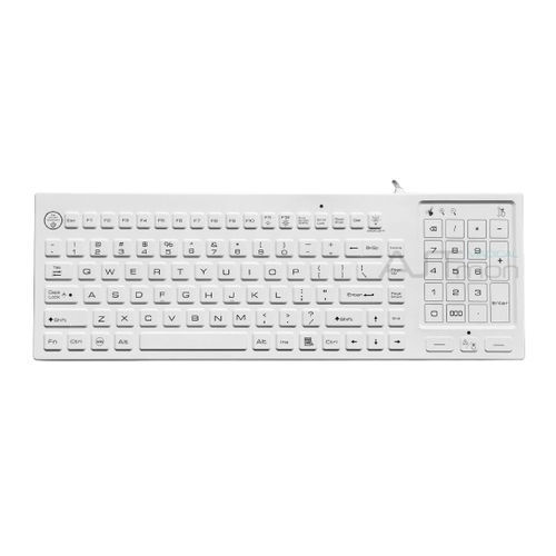 Tastiera medicale con touchpad - ATM-SK405T - Shezhen AITmon Technology Co,.Ltd - con tastierino numerico / in silicone / lavabile