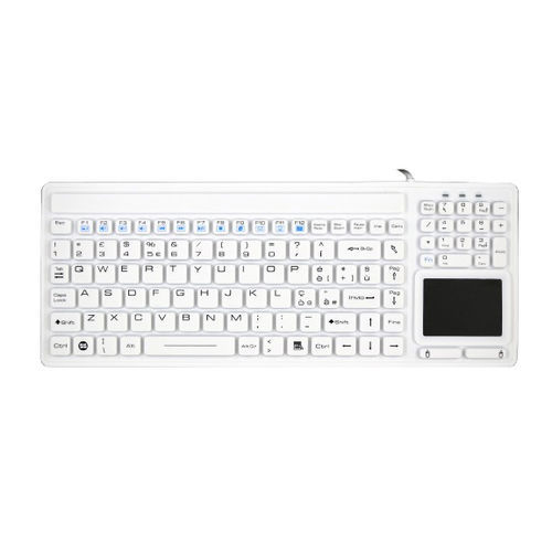 Tastiera medicale con touchpad - ATM-SK413T - Shezhen AITmon Technology Co,.Ltd - con tastierino numerico / in silicone / lavabile