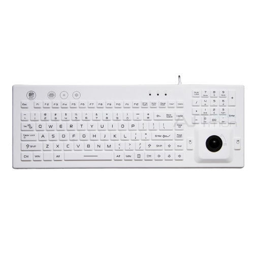 Tastiera medicale con puntatore - ATM-SK410TB - Shezhen AITmon Technology Co,.Ltd - con tastierino numerico / in silicone / lavabile