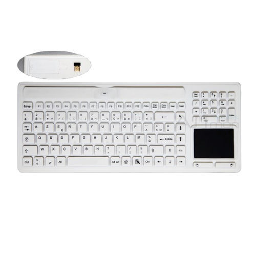 Tastiera medicale con touchpad - ATM-SK418WT - Shezhen AITmon Technology Co,.Ltd - con tastierino numerico / in silicone / lavabile