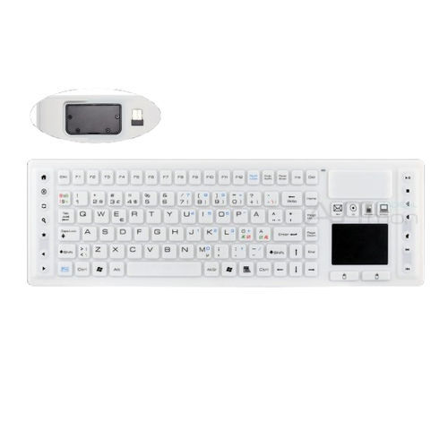Tastiera medicale con touchpad - ATM-SK419BT - Shezhen AITmon Technology Co,.Ltd - in silicone / lavabile / impermeabile