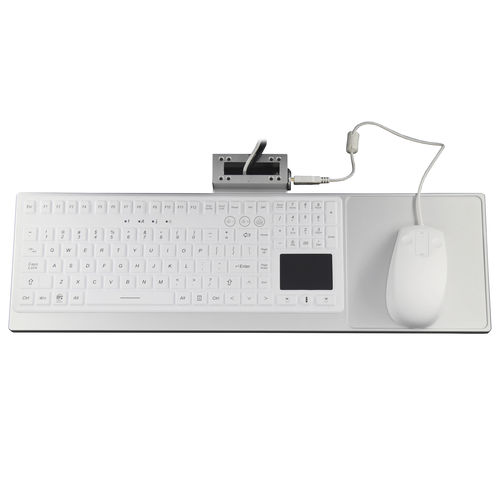 Tastiera medicale con touchpad - ATM-ORK06 - Shezhen AITmon Technology Co,.Ltd - con tastierino numerico / in silicone / in alluminio