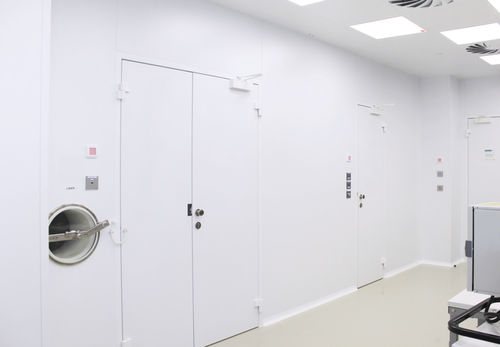 Porta per sala operatoria - 104.06 - FORCLEAN - battente / in acciaio inossidabile
