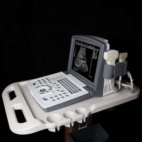 Ecografo portatile con carrello - MDK-660D - Mianyang United Ultrasound Electronics - per ecografia multidisciplinare / in bianco e nero / con console integrata