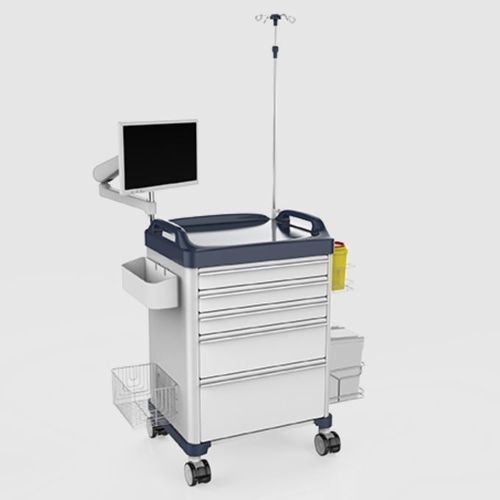 Carrello di emergenza - VM004-42 - Dongguan Vision Technology Co., Ltd. - per farmaci / in acciaio inossidabile / in plastica