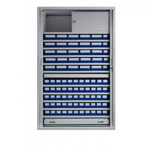 Armadio con ripiano - 55.A14 - Mdose - in acciaio inossidabile / bianco