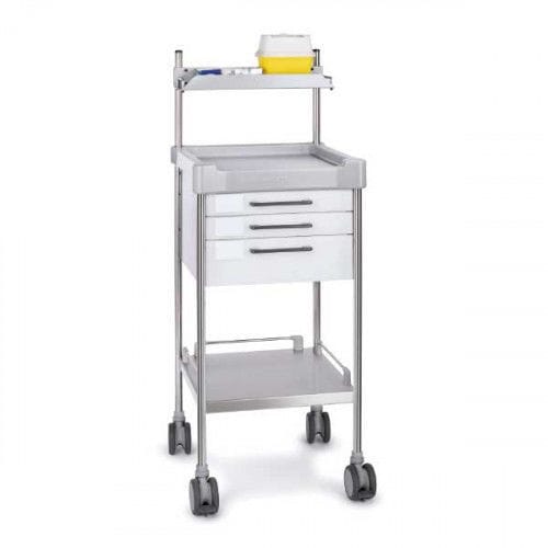 Carrello di emergenza - INSAUSTI  - Mdose - per apparecchio / in acciaio inossidabile / 3 cassetti