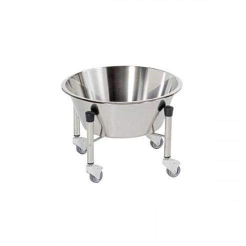 Porta-catino con rotelle - 60.801055 - Mdose - in acciaio inossidabile