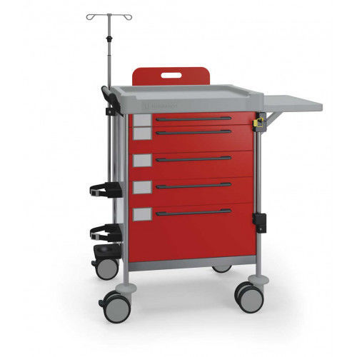 Carrello di emergenza - Insausti  - Mdose - per apparecchio / in acciaio inossidabile / con cestello