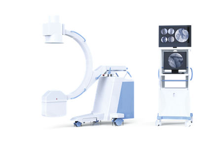 Amplificatore di brillanza con tubo intensificatore di immagine - C-Arm X-Ray Machines - Tianjin Guyufan Biological Technology - mobile / con colonna video