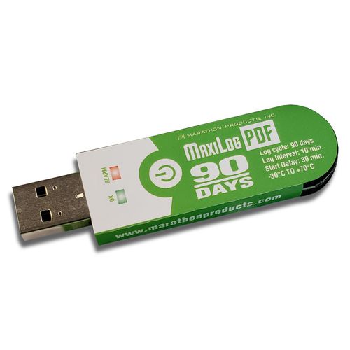 Registratore di dati di temperatura - MaxiLog-PDF GEN2 - Marathon Products - per produzioni farmaceutiche / per catena del freddo / USB