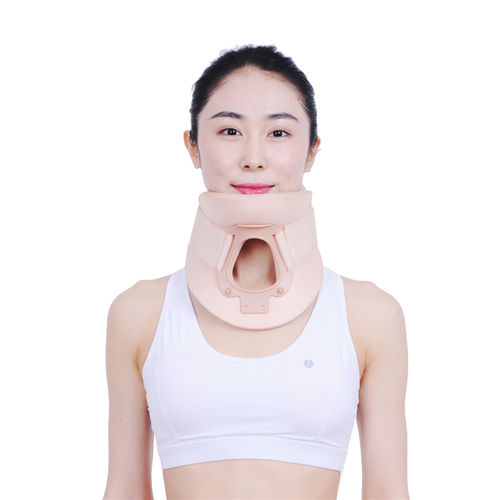 Collare cervicale rigido - A002  - Hebei OSKY Medical Instrument - C4 / con mentoniera / con apertura per tracheotomia