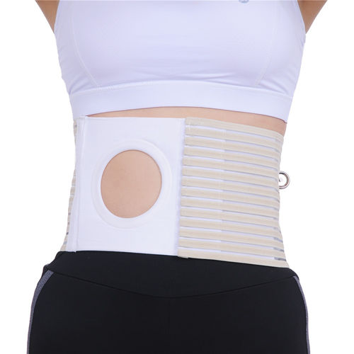 Ortesi di stabilizzazione addominale - E016  - Hebei OSKY Medical Instrument - per adulti / flessibile / con apertura per sacca per colostomia