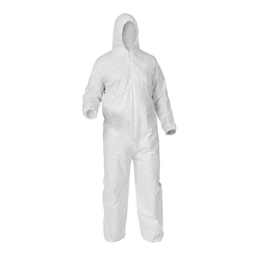 Tuta protettiva unisex - EuroMed - monouso / impermeabile / bianca
