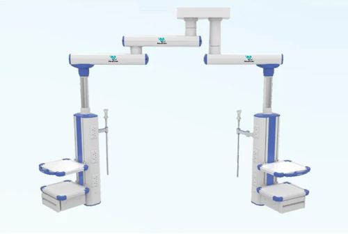 Doppio braccio di distribuzione a soffitto - Medinain - articolato / ad altezza regolabile / 2 bracci