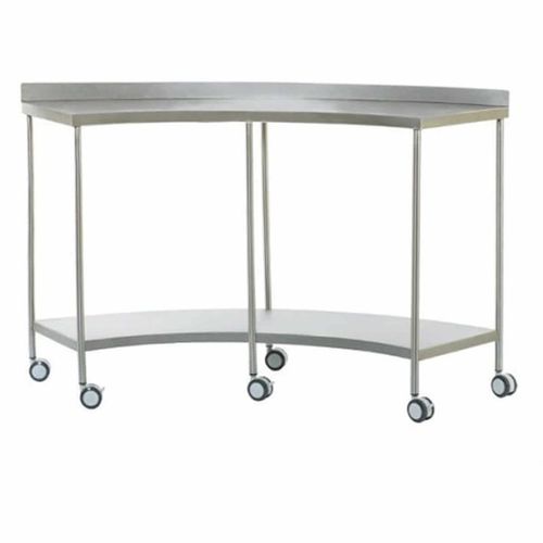 Tavolo semicircolare - NSS 4004 - Nuprom - su rotelle / in acciaio inossidabile