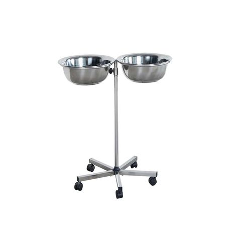 Porta-catino con due catini - NSS 7002  - Nuprom - con rotelle / in acciaio inossidabile