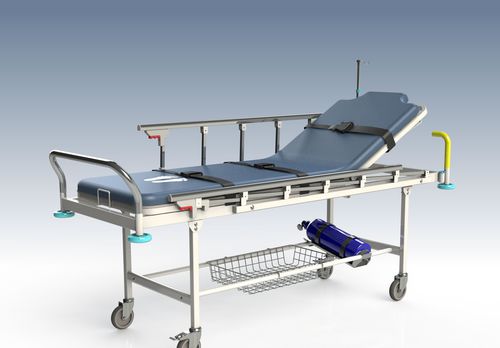 Barella con carrello passamalati - NPR 1141 - Nuprom - di emergenza / per terapia intensiva / di trasferimento