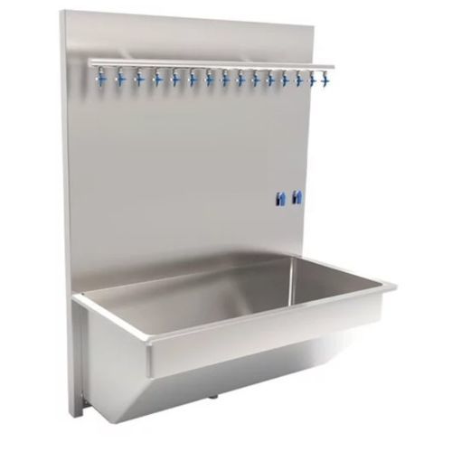 Lavandino di decontaminazione - NSS 3035 - Nuprom - per area di igiene / 1 postazione / in acciaio inossidabile