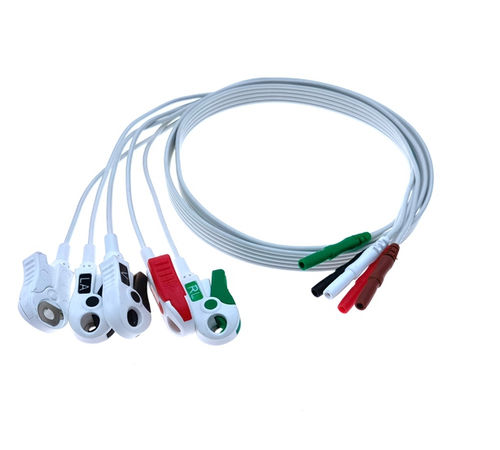 Cavo ECG 3 cavi - EL103SA-DIN - Shenzhen Redy-Med Technology Co.,Ltd - 5 fili