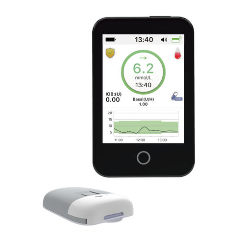Pompa di insulina con connessione wireless - TouchCare® Nano - Medtrum - con touch screen / con glucometro continuo / impermeabile all'acqua
