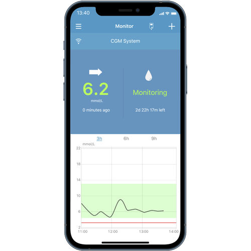 Applicazione iOS medica - EasySense  - Medtrum - di gestione dati dei pazienti / di gestione del diabete / di condivisione