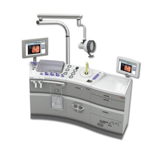 Riunito ORL - NET-600A - Shanghai Nanos Medical - con monitor / con ripiani / compatto