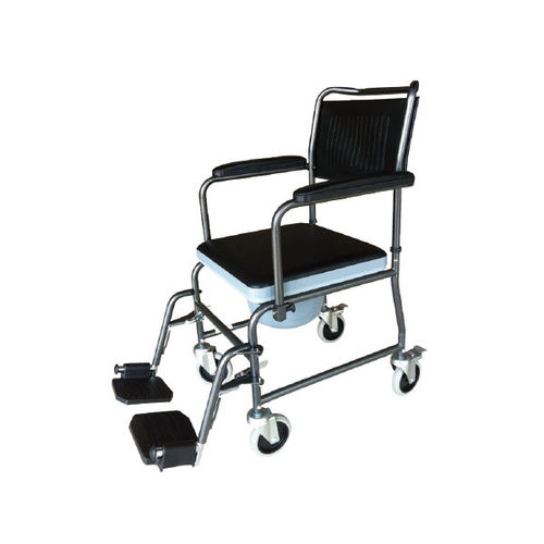Sedia da toilette con braccioli - YK4030 - Intco Machinery - con secchio / con rotelle / con poggiapiedi