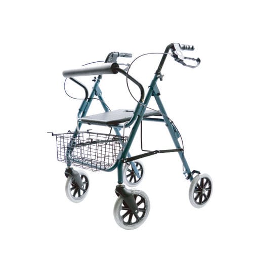 Deambulatore rollator a 4 ruote - YK7030 - Intco Machinery - telaio in alluminio / con sedile / con cestello