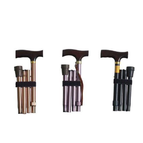 Bastone da passeggio con impugnatura a T - YK7450 - Intco Machinery - ad altezza regolabile / pieghevole