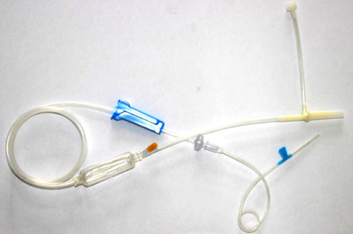 Set di infusione in polivinilcloruro (PVC) - B1 - Jiangxi Qiaomin Medical Appliance - con camera di gocciolamento / con connettore a Y / con rubinetto