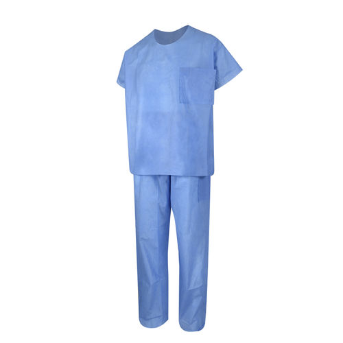 Completo medico pantalone-casacca unisex - SPFH029 - Soundpond International - monouso / blu