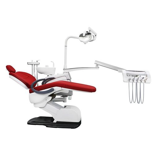 Riunito odontoiatrico con poggiatesta flessibile - CQ - 218 - Guangzhou Chuang Qi Medical Equipment - con sistema di igiene / con portastrumenti / con illuminazione LED