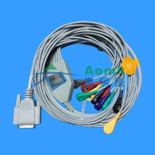 Cavo ECG - DB15-Snap - Shenzhen Aomingkang Electronic Co.,Ltd