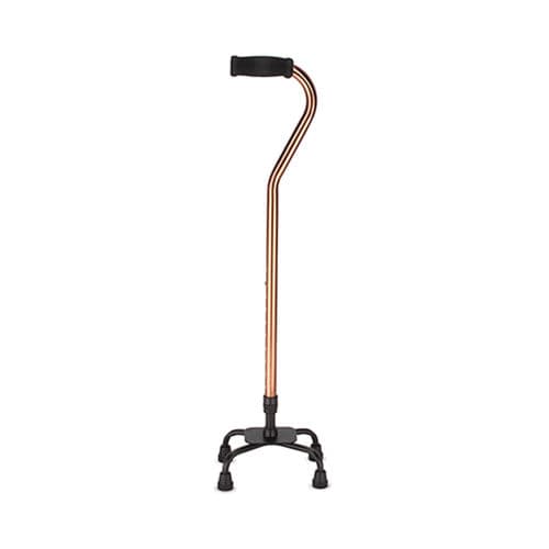 Bastone da passeggio con impugnatura fuori asse - KR947 - Zhenjiang Kangrui Rehabilitation Equipment Co., Ltd. - quadripode / ad altezza regolabile