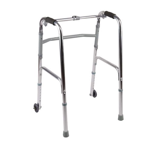 Deambulatore con 2 ruote - KR912L - Zhenjiang Kangrui Rehabilitation Equipment Co., Ltd. - ad altezza regolabile / pieghevole
