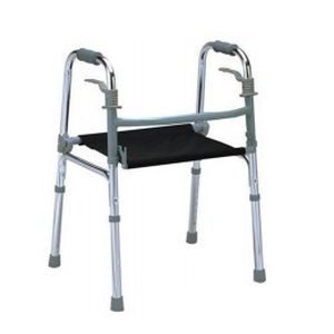 Deambulatore ad altezza regolabile - KR961L - Zhenjiang Kangrui Rehabilitation Equipment Co., Ltd. - con sedile / pieghevole