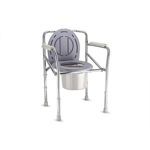 Sedile per doccia con braccioli - KR894 - Zhenjiang Kangrui Rehabilitation Equipment Co., Ltd. - con apertura igienica / con secchio / con schienale