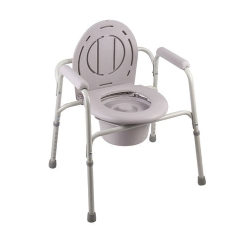 Sedia da doccia con braccioli - KR8101 - Zhenjiang Kangrui Rehabilitation Equipment Co., Ltd. - con apertura igienica / con secchio / con schienale