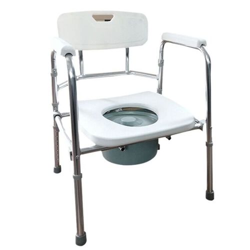 Sedia da doccia con braccioli - KRTU-5 - Zhenjiang Kangrui Rehabilitation Equipment Co., Ltd. - con apertura igienica / con secchio / con schienale
