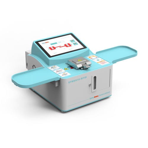 Saldatore per tubi sterili - STW6810-RFID - Wuhan bms medicaltech Co., Ltd - per tubi di sacche di sangue / da banco / con touch screen