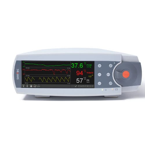 Monitor paziente clinico - Sentec - da tavolo / di frequenza cardiaca / CO2