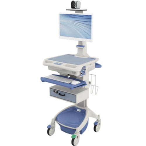 Workstation per telemedicina - AccessPoint™ - Touchpoint Medical - senza ventola / ad altezza regolabile / su rotelle